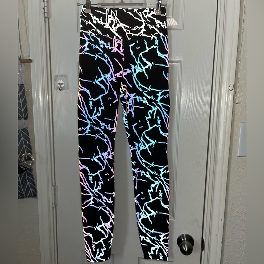 Fashion nova light reflective Abstract active Leggings